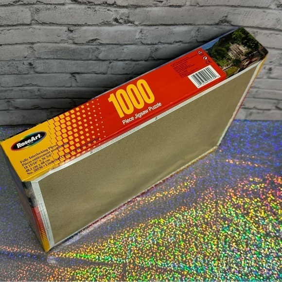 Puzzle Linderhof Castle 1000 Piece Jigsaw Puzzle RoseArt Vintage Sealed NEW - Picture 4 of 8